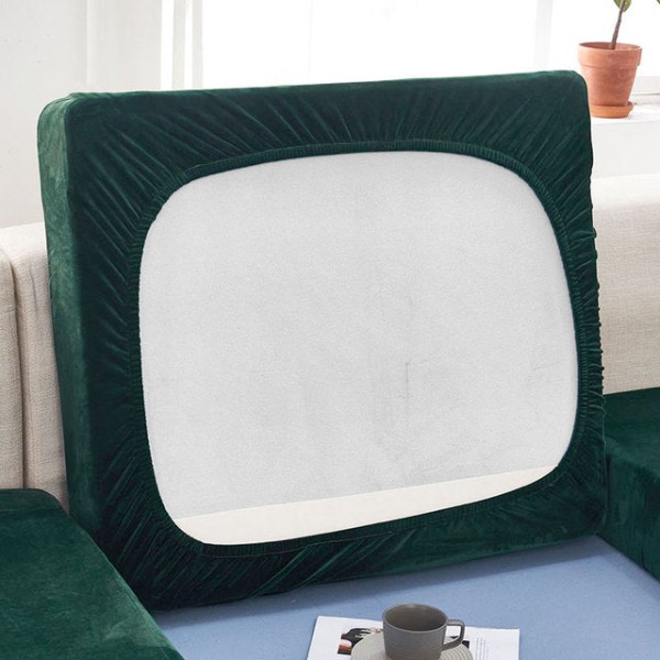 Sammet sofföverdrag sittdyna överdrag tjock Jacquard enfärgad mjuk stretch sofföverdrag möbelskydd color3 cushion cover 1pc