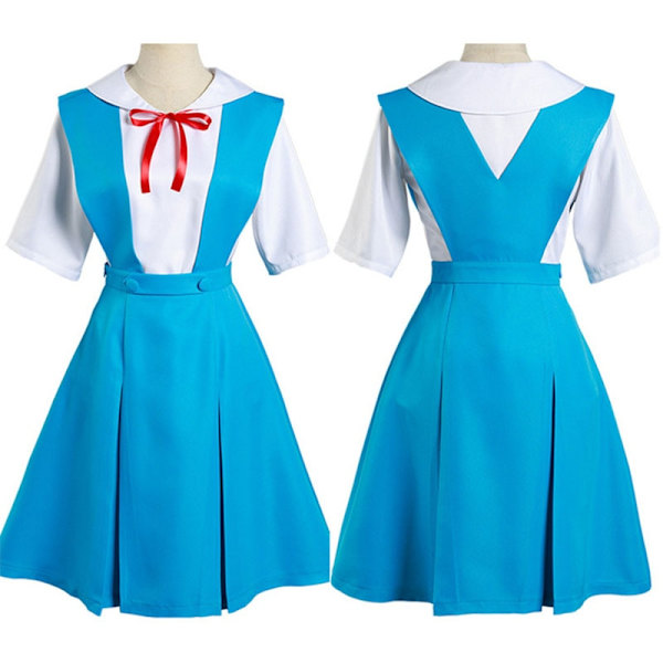 Halloween Japansk Anime Evangelion Kvinnor Cosplay Asuka Langley Soryu Tokyo Ayanami Rei Kostym Skoluniform As picture1 M