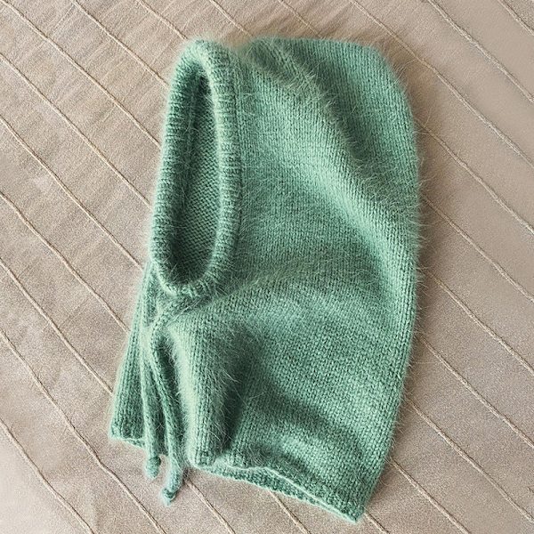 Västernstil Höst och Vinter Mode Varm Halsduk Nackskydd Integrerad Ullstickad Mössa Dam Elegant gray