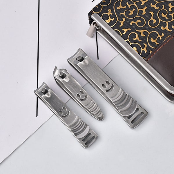 Zipper Väska 9 st Rostfritt Stål Nagelknipsare Set Nagelsax Manikyr Manikyrverktyg Skönhet 9-piece set-eight-character pattern