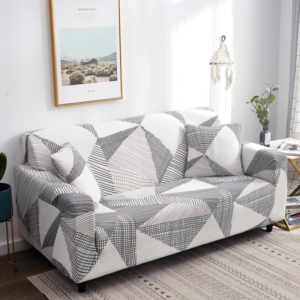 Retro Blomstret Strækbar Sofabetræk Alt-inkluderende Elastisk Slipcove Sofabetræk Stol Sofabetræk Coffee 2 Seaters (145-185cm)