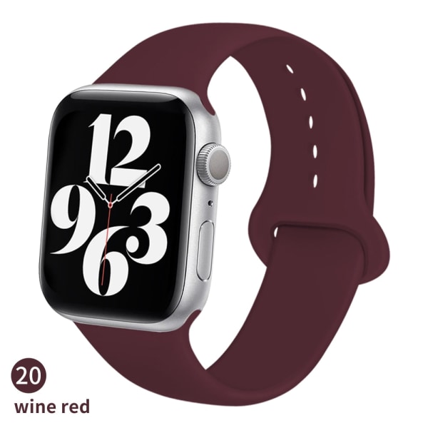 Silikoniranneke Apple Watch -rannekkeelle 6 44mm 42mm 40mm 38mm Älykäs kumikellon ranneke iWatch-ranneke sarjoille 6 SE 5 4 3 2 se black 42MM or 44MM ML