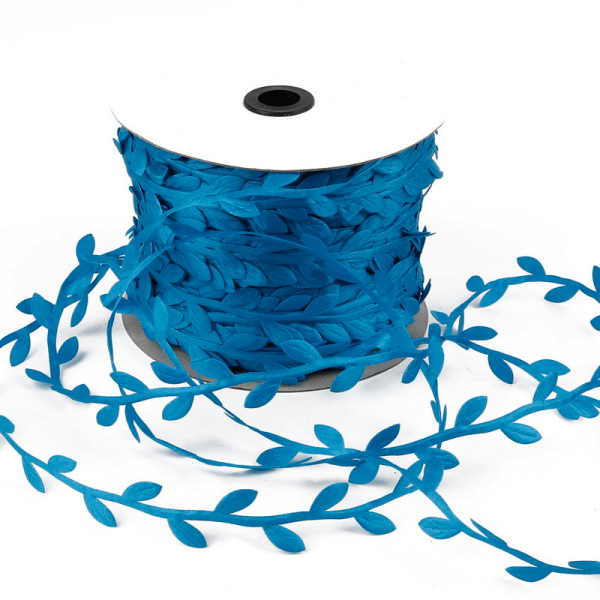 10 meter silke bladformet kunstig blomst grønne blader for hjem bryllupsdekorasjon DIY krans scrapbooking håndverk falsk blomst Lake Blue
