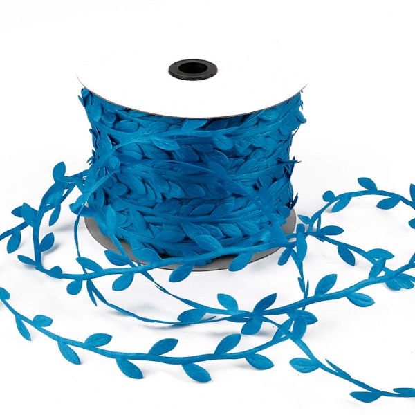 10 Meter Silkesbladformade Konstgjorda Blommor Gröna Blad För Hem Bröllopsdekoration DIY Krans Scrapbooking Hantverk Falsk Blomma Dark Blue