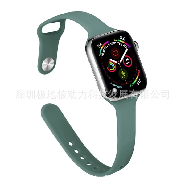 Kellon ranneke Apple Watch iWatch 42/44/45/49mm männynneulasen vihreä