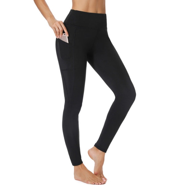 Yogabyxor Dam Fitness Yoga Gym Leggings med hög midja 01Capri Black M