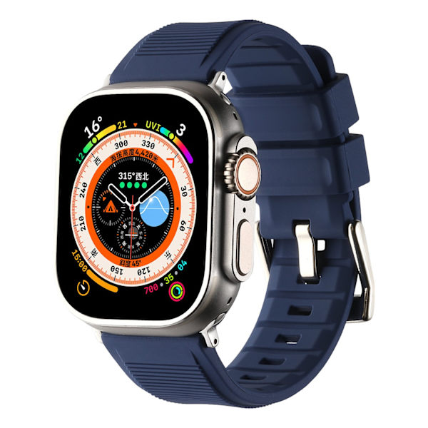 Klockarmband för Apple Watch iWatch 38/40/41/42mm 0:e generationen mörkblå