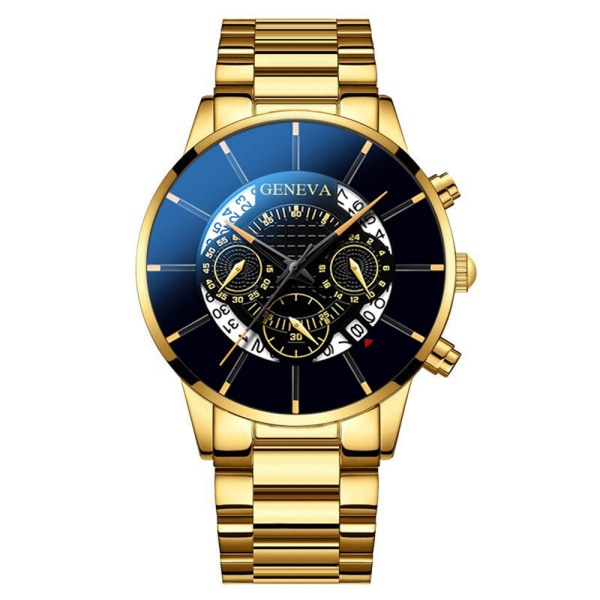 Herr Casual Business Calendar Steel Watch Herr Quartz Watch blue needle