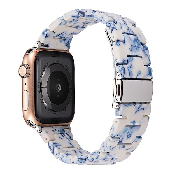 Urrem til Apple Watch iWatch til S10-42mm 38/40/41mm blå og hvidt porcelæn