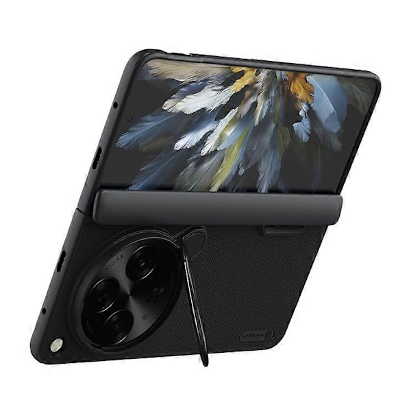 NILLKIN Super Frosted Shield Prop Kompatibel För Oppo Find N3 5G / OnePlus Open Fodral Kameralinsskydd Ställ Black
