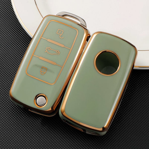 Blødt TPU Bil Nøgle Etui Cover Til Polo Tiguan Passat B5 B6 B7 Golf 4 5 6 MK6 Jetta Lavida Til Skoda Octavia Keychain