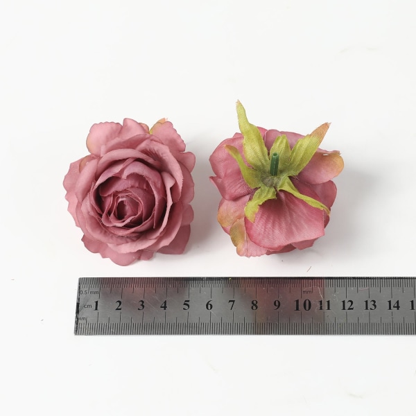 5 stk. Rose Kunstige Blomster Silke Fake Blomster Til Hjem Værelse Indretning Fest Bryllup Valentinsdag Dekorationer DIY Håndværk Tilbehør Red 5PCS