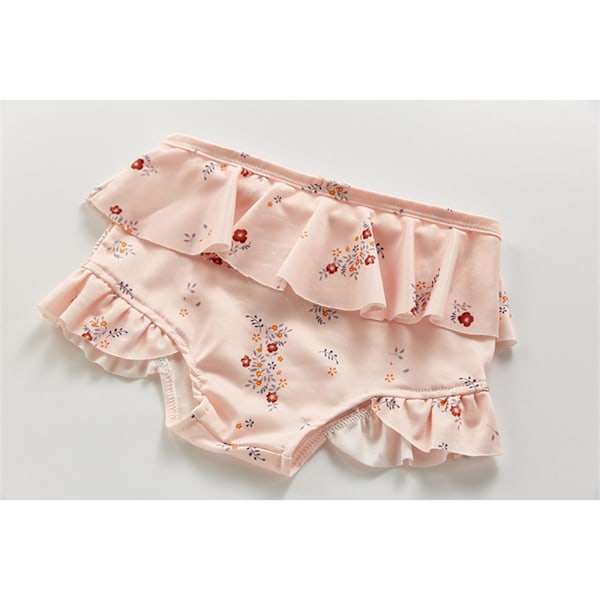 Småbørn Baby Piger Badetøj Dejlig Sommer Blomster-/Citronprint Tanktoppe + Shorts Badedragt Børn Sød 2-delt Badedragt Auburn 3-6 Months