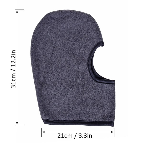 Balaklava Lue for Barn Vinter Full Ansiktsmaske Ski Termisk Vindtett Polar Fleece Halsvarmer for Gutter Jenter Ski Sykling Vandring One Size Light Grey