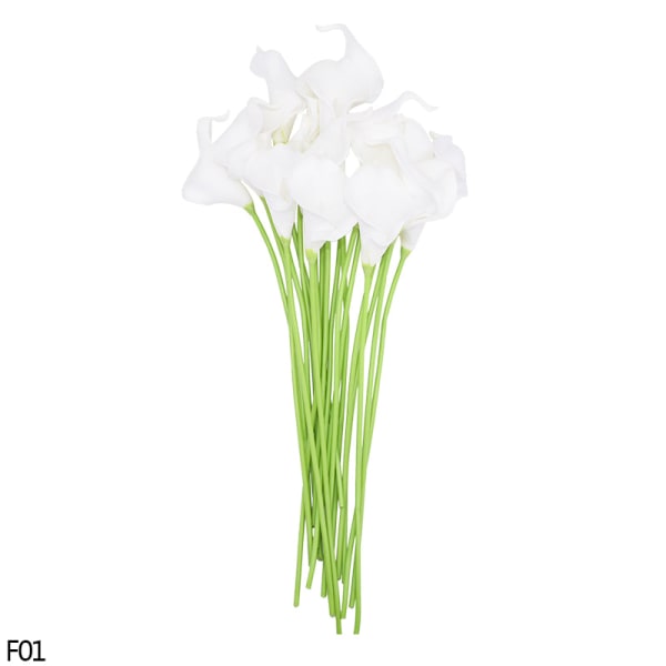 10 stk. høykvalitets ekte berøringsfølelse Calla Lily kunstige blomster Calla Lily bukett for bryllupsbukett Brude hjem blomsterdekorasjon B13 10pcs