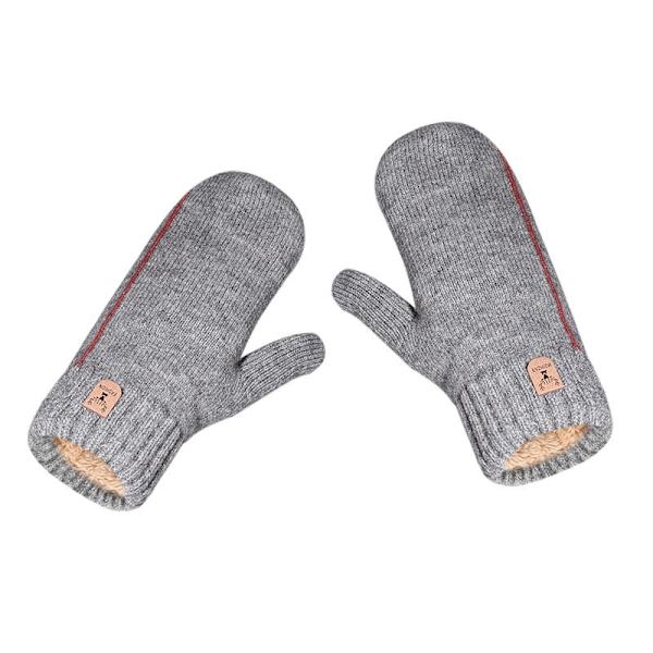 Talviset kaksikerroksiset plus velvet -paksuuntavat miesten käsineet opiskelijalle ulkoiluun pyöräilyyn lämpimät ja kylmänkestävät kokosormikäsineet Dark grey One Size