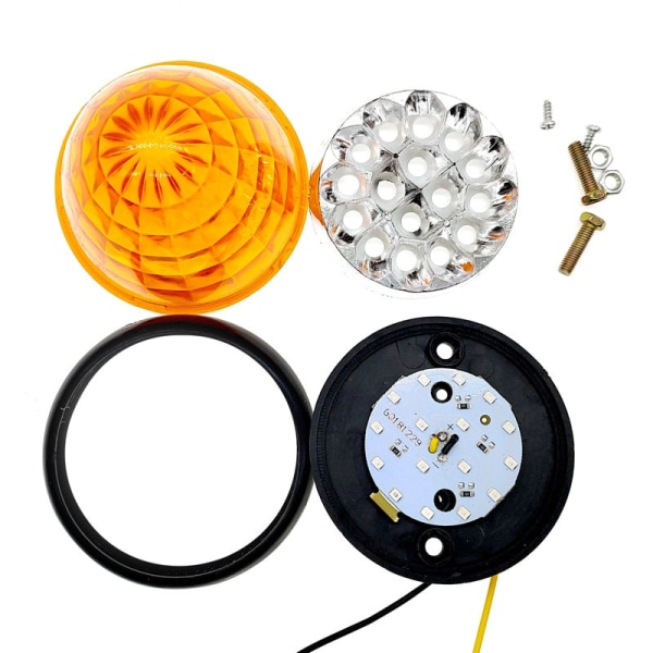 24V 16LED Bil Nødlys konisk Baklys Blinklys Lampe Varsellys Baklyspærer For RV lastebil markeringslys Green
