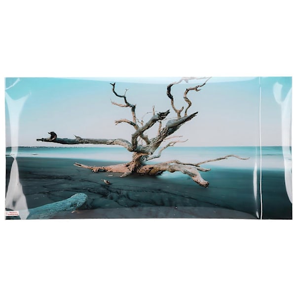 Akvarie Baggrundsdekoration Himmeltørret Træ 3D PVC Selvklæbende Akvarie Tapet til Akvarium Fisketank 91x50cm / 35.8x19.7in
