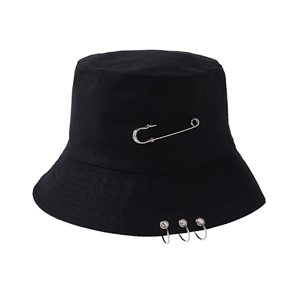 Dame bucket hat Ring Sød Dame Flad Mode Sort Bob Hat Hip Hop Fiskehat Sommer Panama Fisker Streetwear Ny Hat gray One Size