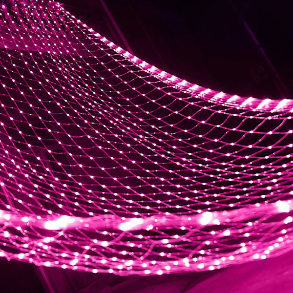 Nätljus, Utomhus Nät Slinga 192LED 3*2 Meter 8 Lägen med 30V Säker Spänning för Jul Bröllop Trädgårdsdekorationer Red EU Plug