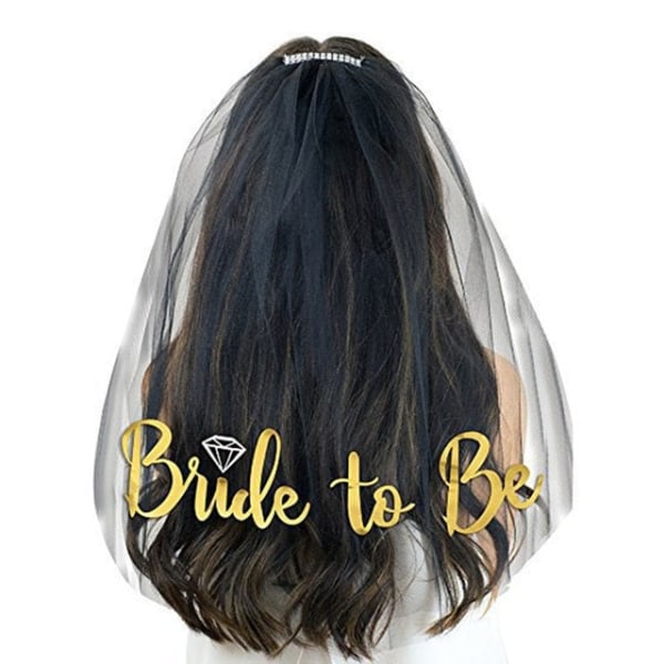 Kombinerad Rea Team Bride Möhippa Armband Blivande Brud Dekoration Mariage Tillbehör Hen Night Bröllopsmaterial Dekor 981-Black Gold