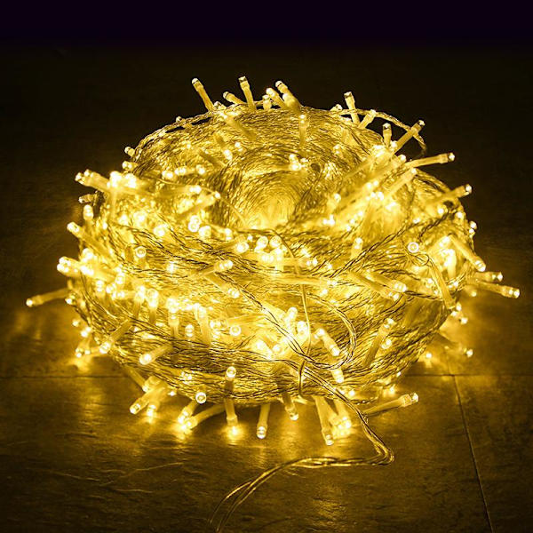 100LED Ljusslinga Jul Ljusslinga Julgran Nätkontakt Inomhus Utomhus Trädgård Fest Dekoration Pink EU Plug