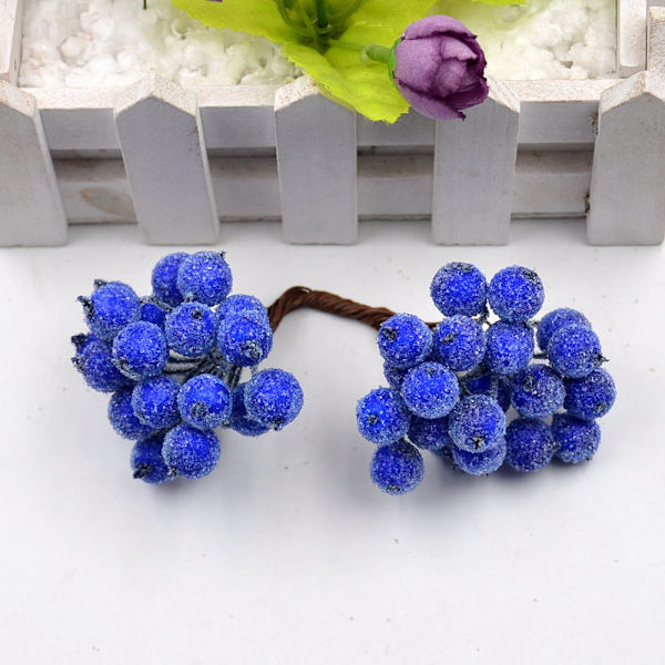 40 stk. Mini Kunstig Blomst Frugt Skum Bær Juledekoration Buket Til Bryllup Hjem Indretning DIY Scrapbooking Bacca Krans A13