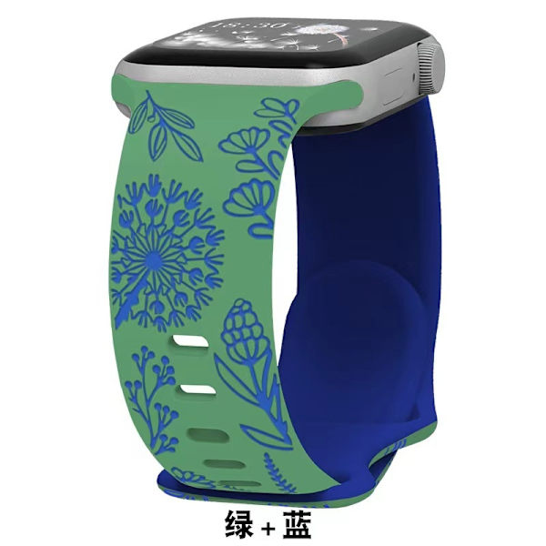 Klockarmband för Apple Watch iWatch 38mm grön+blå