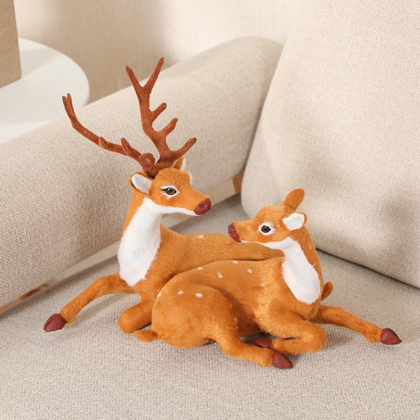 Bakning Julgransdekoration Mini Söt Sika Hjort Shopping Fönster Simulering Xiaozhi deer is 20cm tall