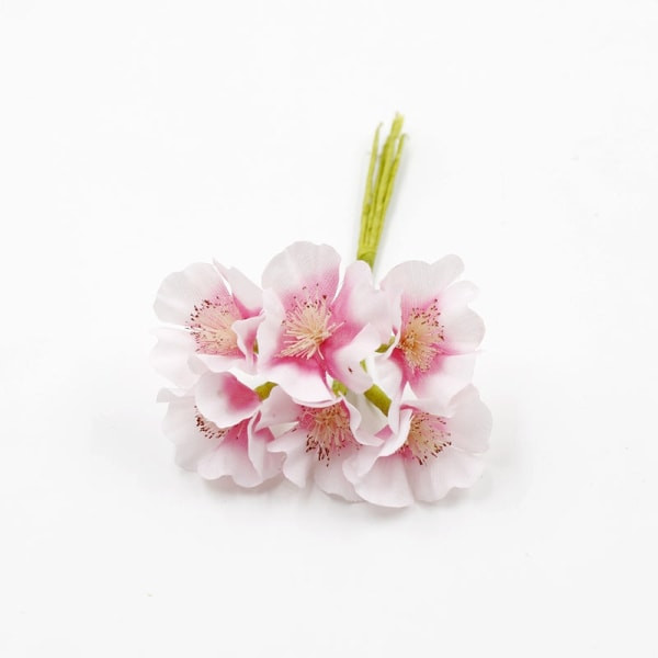 Kunstig Blomst Silke Kirsebær Kunstig Plante Bukett For Bryllup Hjem Dekor DIY Gaveeske Krans Nyttår Krans Dør White