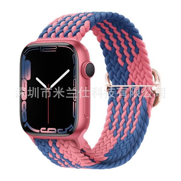 Klockarmband för Apple Watch iWatch 42/44/45/46/49mm 6 Z-mönster blått puder
