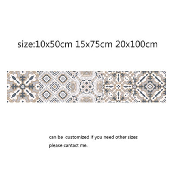 Mosaikplattor i arabisk stil, klistermärken för vardagsrum, kök, retro 3D vattentät muraldekal, badrumsinredning, gör-det-själv självhäftande tapet 9 15x75cm