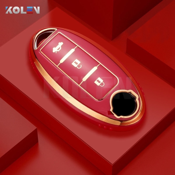 TPU Bil Fjernbetjening Nøgle Etui Cover Skal Til Nissan Qashqai X-Trail T31 T32 Juke J10 J11 Tiida Altima Pathfinder Kicks Til Infiniti A Style Green
