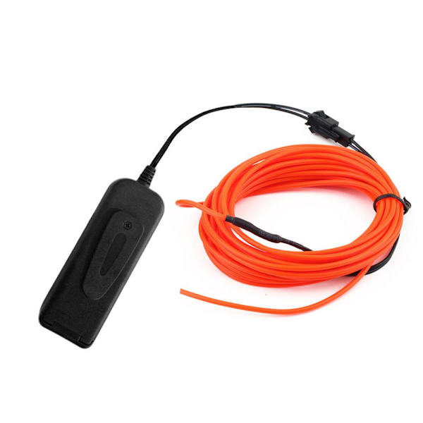 Glow EL Tråd Kabel LED Neon Jul Dansfest DIY Kostymer Kläder Ljusande Bil Ljus Dekoration Kläder Boll Rave 1m/3m/5m Red 3M