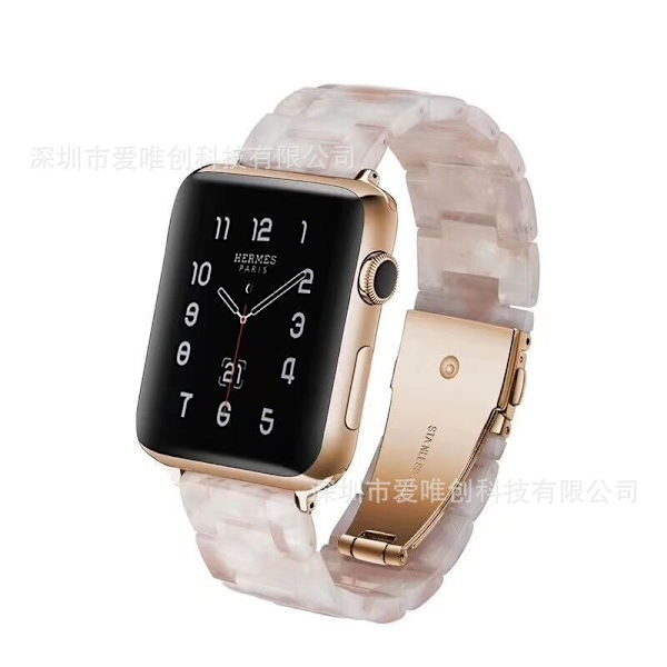 Klockarmband för Apple Watch iWatch 42/44/45/49mm .Rosa blomma