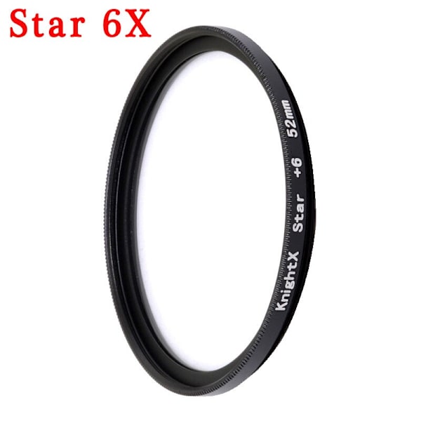 KnightX Kamerafilter 52MM neutral densitet ND stjerne 4X 6X linje Special Effects makroobjektiv til smartphone mobiltelefon mobil android 52mm Star 4X