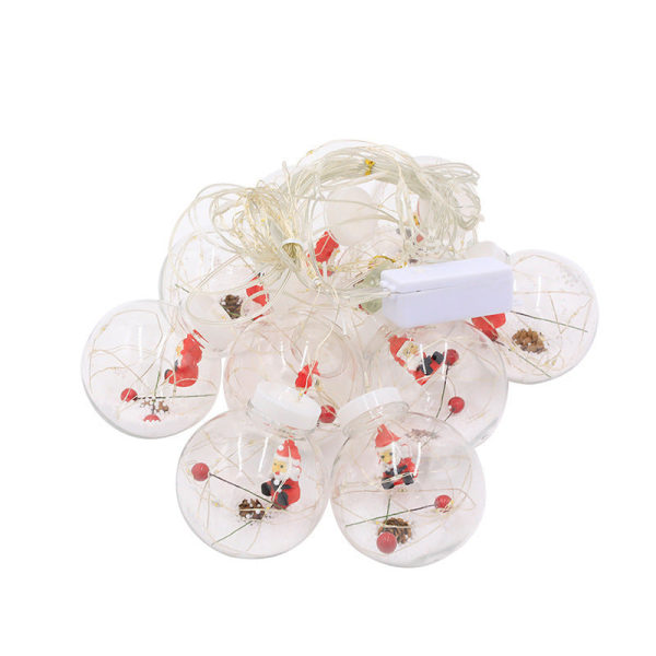 Juledekorasjon Gardinlys Sceneoppsett Julelysstreng Ønskeorber LED Kobbertrådlys Snowman Warm white battery box