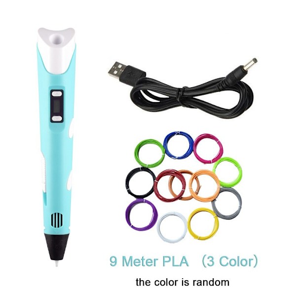 3D Pen Børne Tegnesæt 3D Printer Pen med USB RP800A PLA ABS Filament DIY Legetøj Fødselsdagsgave Tegne Pen 3D Print Pen 10m filament no pen As  photo