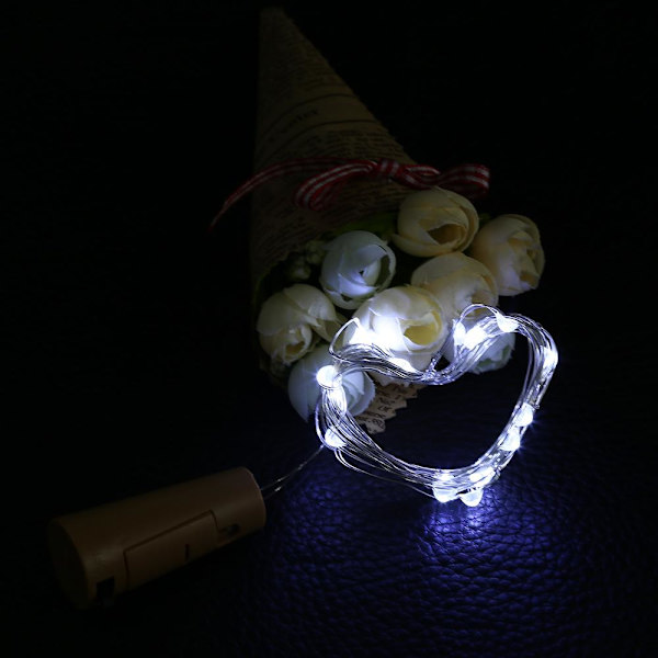 1M 10LED Kuparilanka LED-keijuvalot Korkki Viinipullo Kotiin Juhliin Häihin Joulu Sisustus DIY LED-nauhat & Koristevalot Green 1M 10LEDs