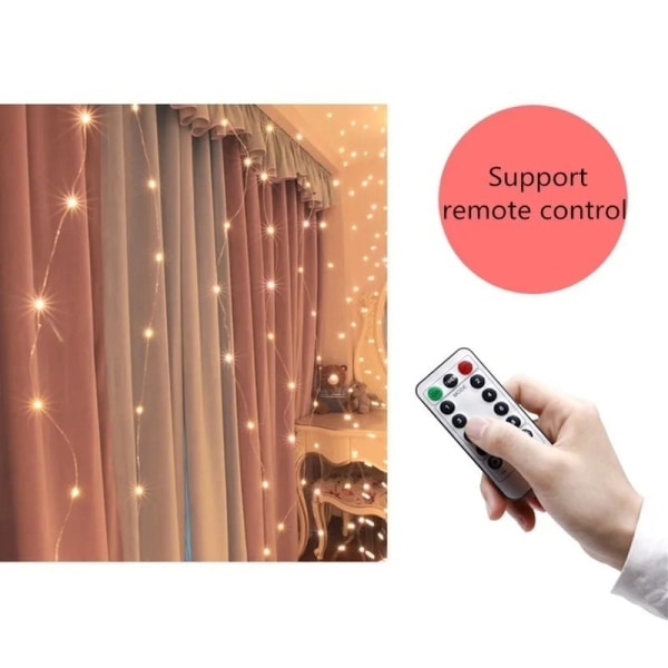 3m Hyvää Joulua LED-valoketjuverho Jouluvalot Garland Joulukoristeet Kotiin Joulukoristeet Navidad Uusi Vuosi 2024 Blue 3MX1M 100LED