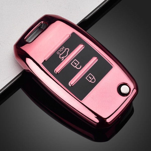 Laadukas auton TPU-avainkotelon suojus Kia Rio 3 K2 Ceed Cerato K3 Sportage 4 Picanto K5 Optima Sorento Forte Stinger 2017 2018 -malleille Pink