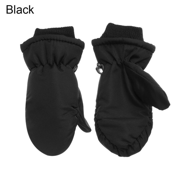 1 Par Nye Mote Barn Vinter Snø Varme Hansker Gutter Jenter Ski Vindtett Vanntett Tykke Votter Holder Fingrene Varme A-rose red 5-9years One Size