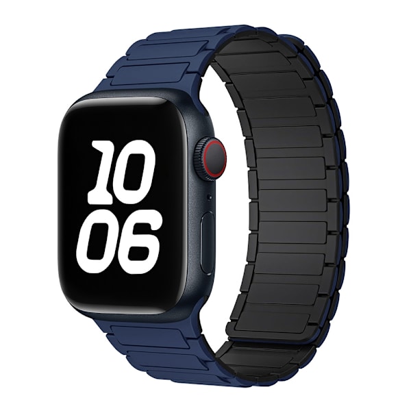 Kellon ranneke Apple Watch iWatch S10 42mm tummansininen mustalla