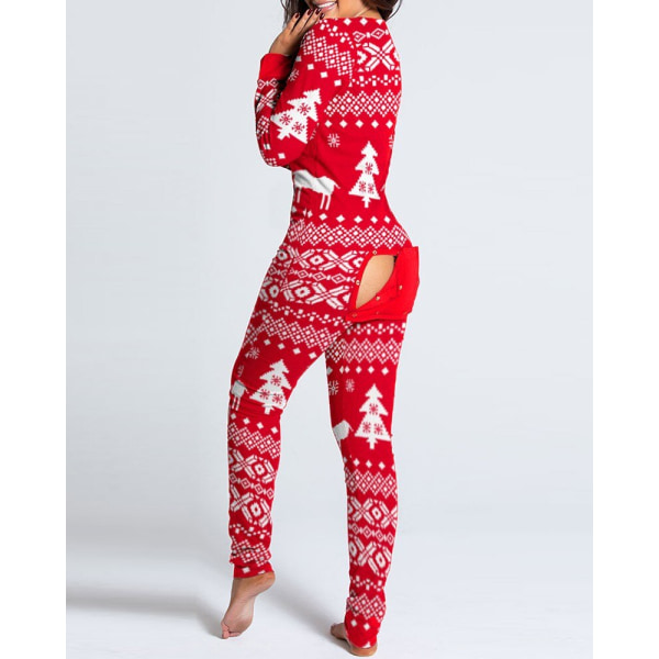 Julpyjamas Matchande familjepyjamas Modepyjamas för kvinnor Knäppt klaff Vuxna Loungewear Nyhet Design Loungewear Hemkläder style 10 L