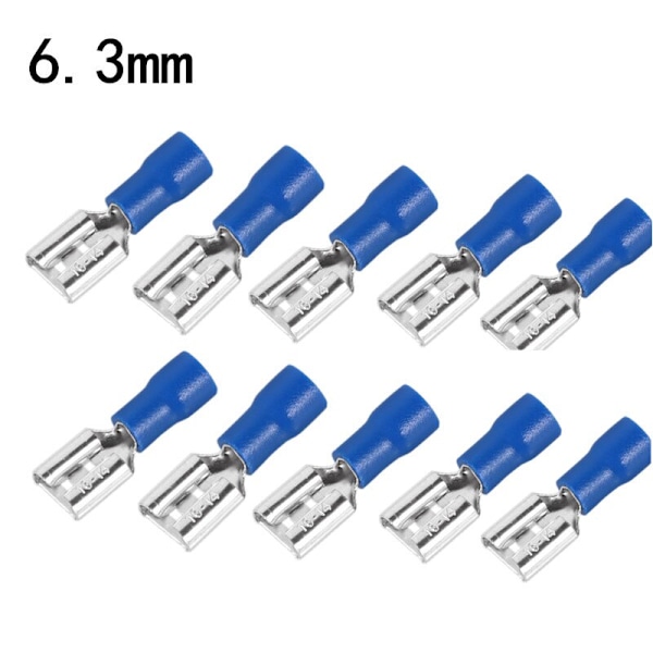 100/50 st 2,8 mm 4,8 mm 6,3 mm Isolerad Tätnings Spade Kabelsko Hona Krympterminaler Elektrisk Krympterminal Set 4.8mm Red 100PCS