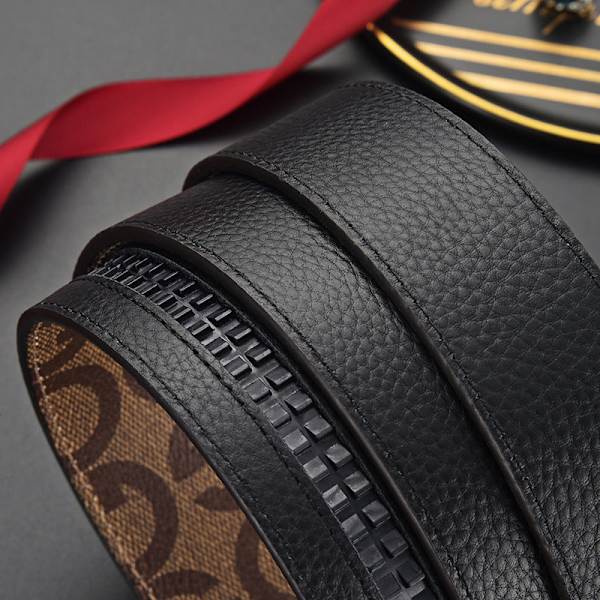 High-End Business Casual Herre Automatisk Spænde Bælte All-Match Herre Buksebælte Veneer B Buckle Golden long grid 115cm