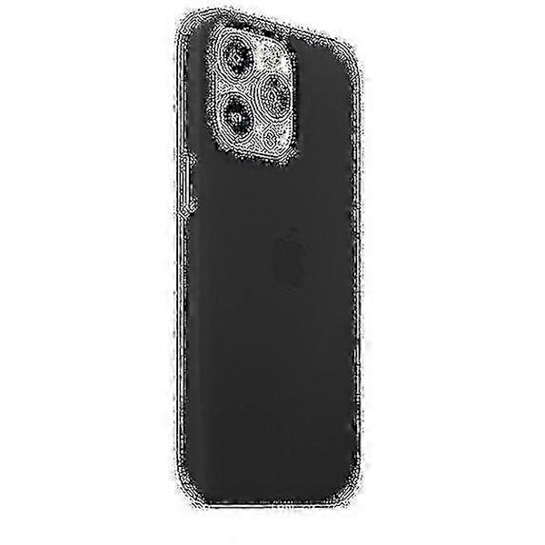Lærtelefonveske for iPhone 13 Pro Lærveske med MagSafe Midnight Black