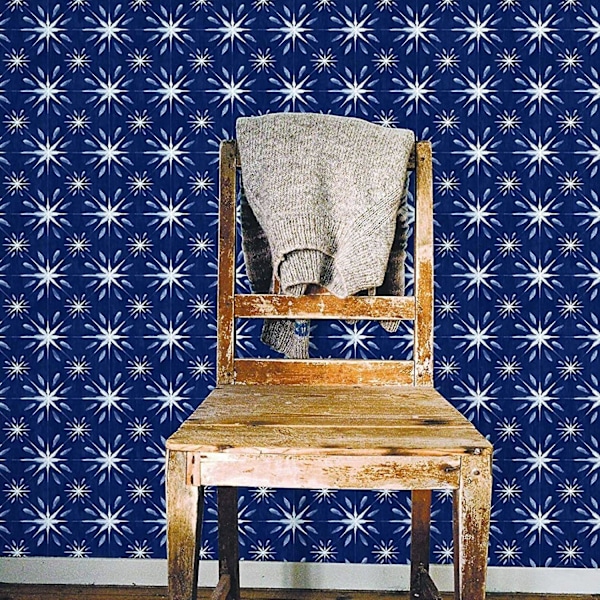 Galerie Stars Mønster Navy Tapet