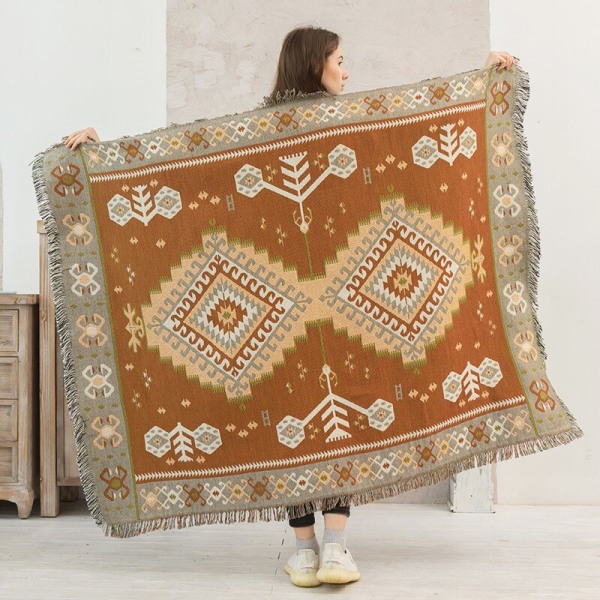 Dubbelsidig Användning Soffhandduk Överdrag Stickad Pläd Filt Soffa Överdrag Stort Golvmatta För Sovrum Vardagsrum Heminredning R 130X160cm