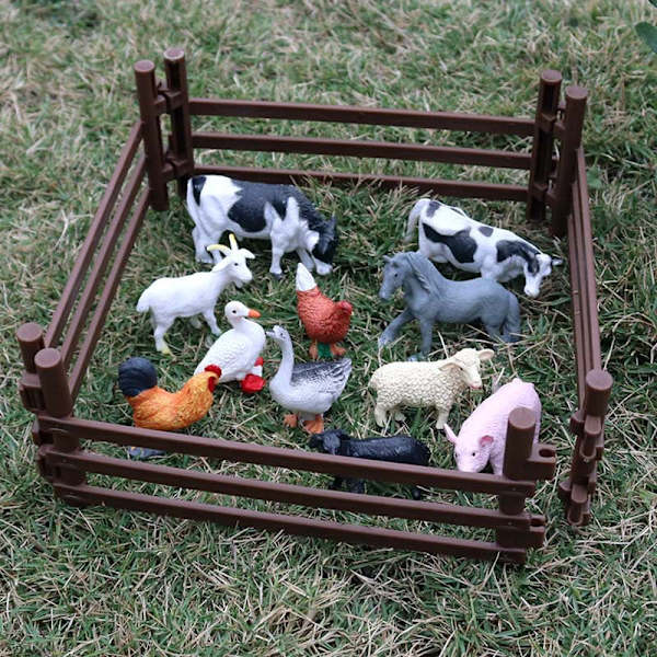 Mikro Landskap Scen Dekoration Hästgård Leksak Ladugård Djurmodell Leksaker Simulering Staket Tillbehör Djur Sandbord Leksak DML fence animal scene set